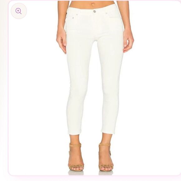 Citizens of Humanity High Rise Rocket Crop Skinny Jeans in white  Size 26 - Picture 1 of 15